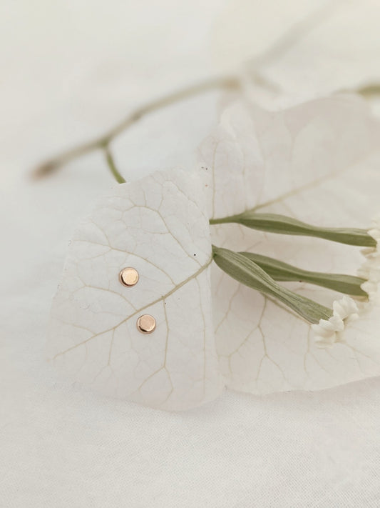 Button Disc Stud Earrings