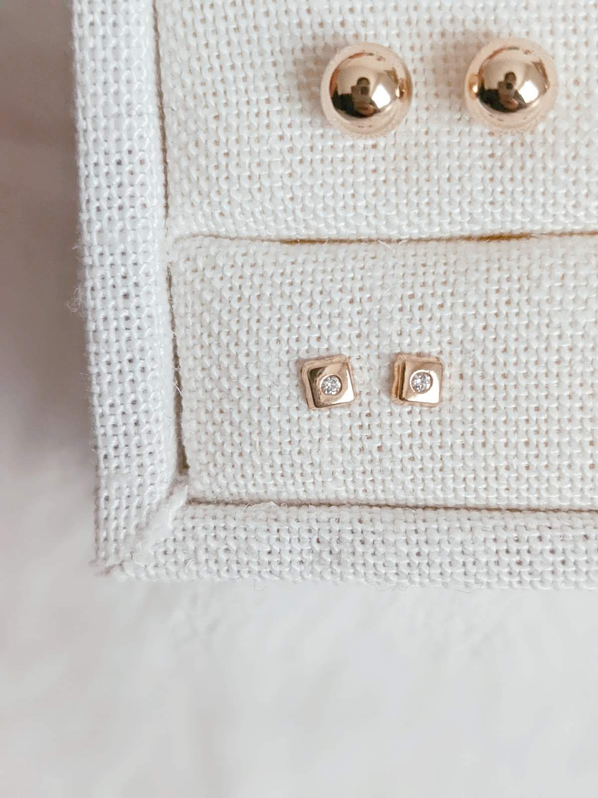Square Sparkle Stud Earrings
