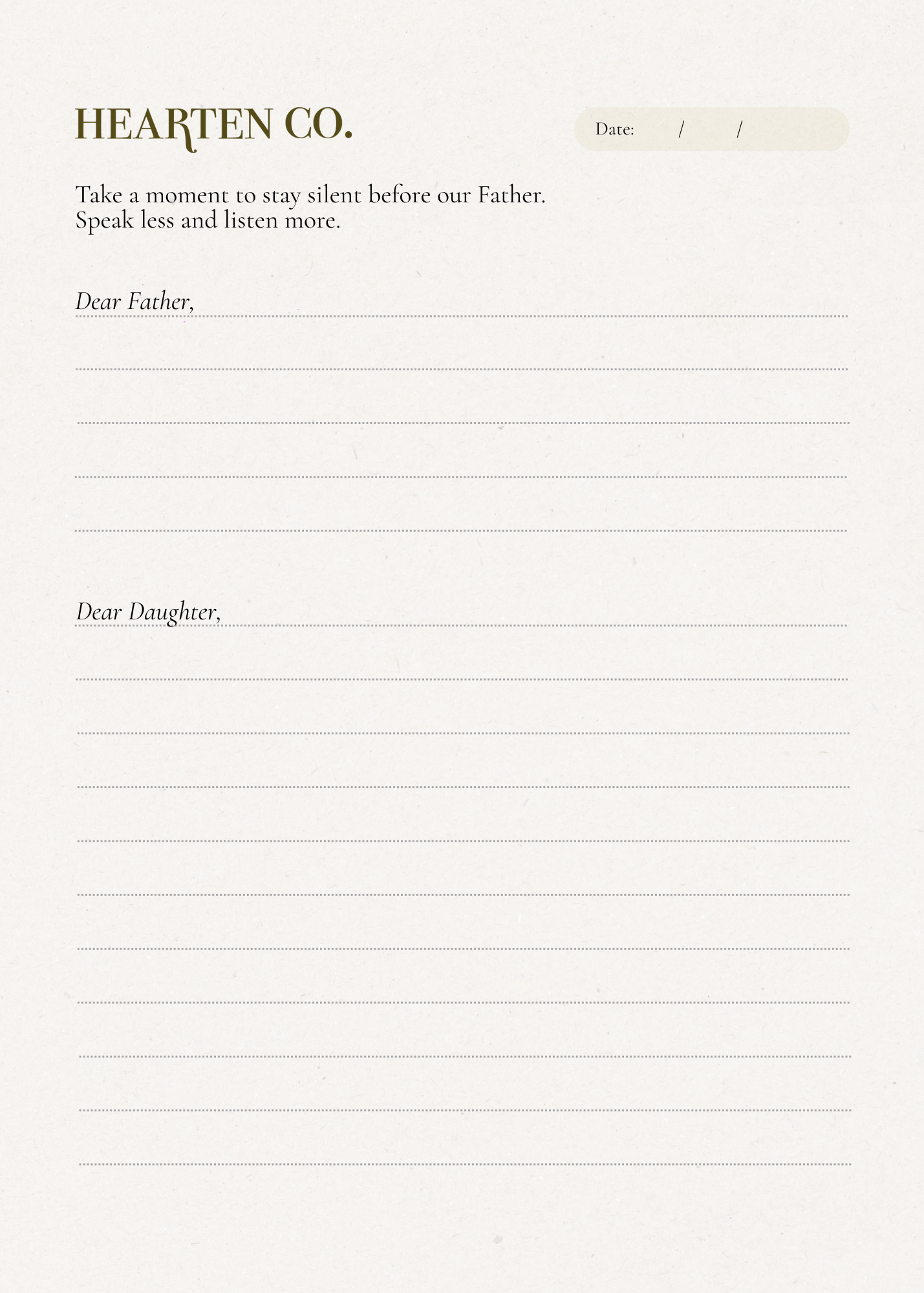 Dear Daughter, Daily Devotion