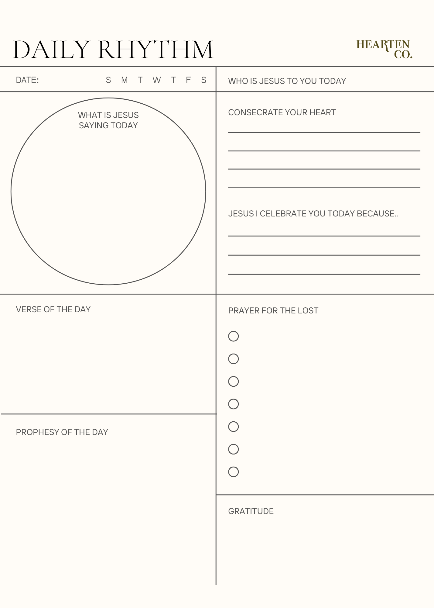 Dear Daughter, Daily Rhythm