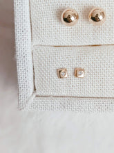 Load image into Gallery viewer, Square Sparkle Stud Earrings

